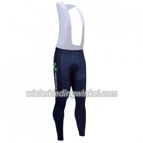 Fietsbroek Lang met Bretels 2017 Movistar Team N001
